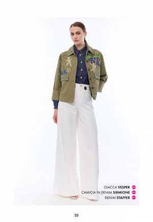 Жакет FIELD JACKET DIPINTA A MANO TESSUTO GABARDINA COTONE
100%COTONE