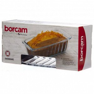 Форма для запекания стекло, 11.5х25х7 см, 1.12 л, прямоугольная, Borcam, 59894