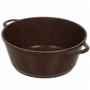 Кастрюля алюминий, антипригарное покрытие, 4 л, с крышкой, крышка стекло, Горница, Шоколад, к2633аш