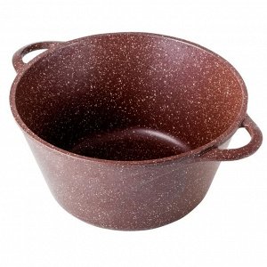 Кастрюля алюминий, антипригарное покрытие, 4 л, с крышкой, крышка стекло, Горница, Шоколад, к2633аш