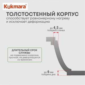 Кастрюля-жаровня алюминий, антипригарное покрытие, 4 л, с крышкой, крышка стекло, Kukmara, Trendy style, ж41tsml, малахит