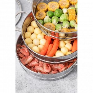 Мантоварка нержавеющая сталь, 26 см, 6 л, 4 секции, Kukmara, крышка стекло, индукция, STM602603G