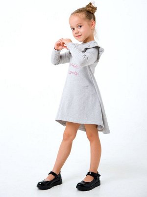 Серый меланж Платье для девочек