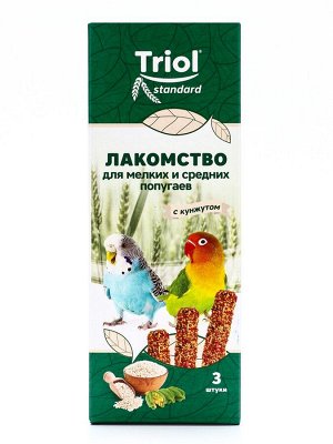 Лакомство "Triol" для мелких и средних попугаев с кунжутом, 3 шт, 80г