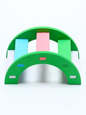 Лесенка для грызунов с цветными ступеньками, зеленый