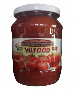 Томаты очищенные в собственном соку Vilfood 720г