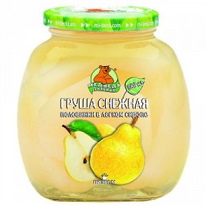 Груша снежная половинки в легком сиропе 580 мл