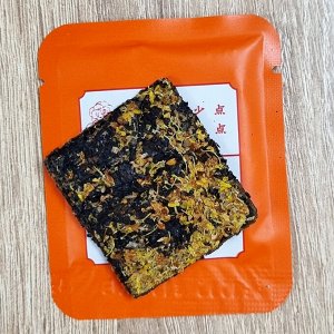 Чёрный  чай пуэр c Османтусом, 1шт/6гр