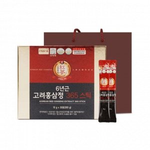 Сироп с 6-летним красным женьшенем в стиках Korean Red Ginseng Extract 365 Stick