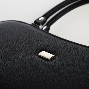 Сумка женская на молнии TEXTURA, средний размер, цвет чёрный