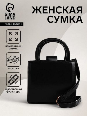 Сумка женская на молнии, цвет чёрный