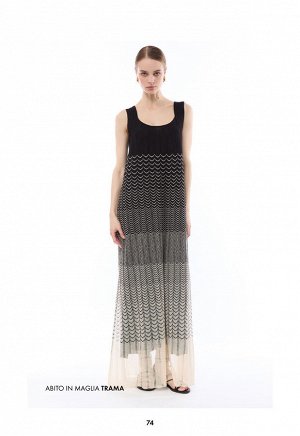 Платье ABITO LUNGO MAGLIA ZIGZAG BICOLORE
75%VISCOSA 25%POLIESTERE