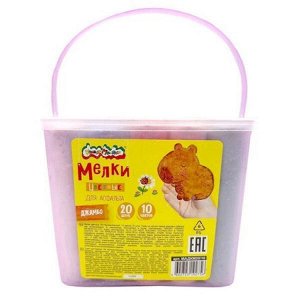 Мел для асфальта 20шт ДЖАМБО в ведре МАДКМ20/10 Каляка-Маляка