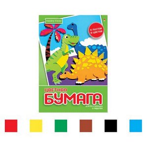 Набор цветной бумаги А4  6л  6цв"Хобби тайм" 11-406-255 Альт