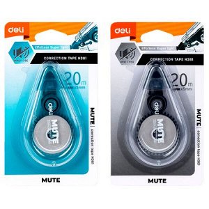 Корректор-лента 5 мм х 20 м "Mute" в блистере EH361 (1656546) Deli