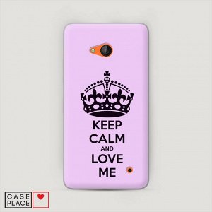 Пластиковый чехол Keep calm and love me 3 на Microsoft Lumia 640 (640 Dual Sim)
