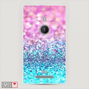Силиконовый чехол Розово-голубые глиттеры рисунок на Lumia 925