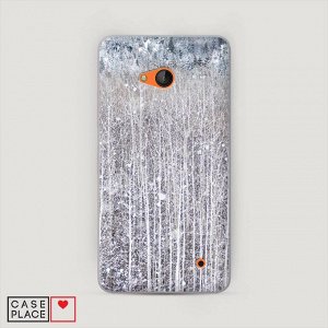 Пластиковый чехол Снежный лес на Microsoft Lumia 640 (640 Dual Sim)