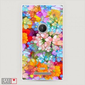 Силиконовый чехол Цветы витраж на Lumia 925