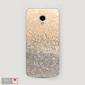 Силиконовый чехол Песок золотой рисунок на Meizu M5S