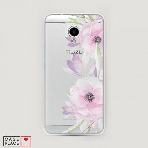 Силиконовый чехол Нежные анемоны на Meizu M5S