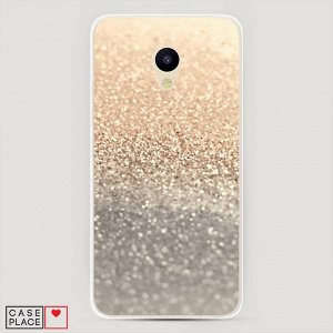 Силиконовый чехол Песок золотой рисунок на Meizu M5