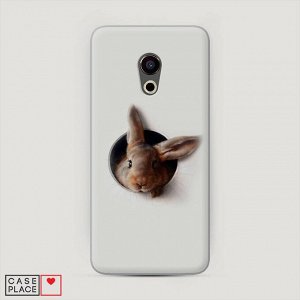 Пластиковый чехол Любопытный кролик на Meizu Pro 6