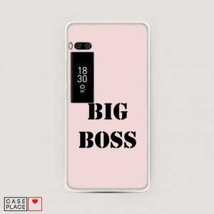 Силиконовый чехол Big boss на розовом на Meizu Pro 7