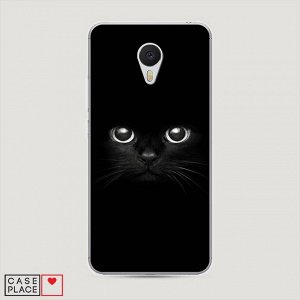 Cиликоновый чехол Взгляд черной кошки на Meizu M3