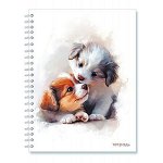 Тетрадь  96л клетка на спирали &quot;Милые щенки&quot; С0262-123 АппликА