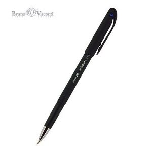 Ручка шариковая масляная 0.5 мм "SoftWrite.BLACK" синяя 20-0085 Bruno Visconti