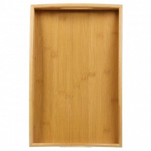Поднос бамбук, 39.5х25.5х5.5 см, прямоугольный, с ручками, ST31339B1