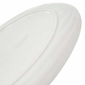 Блюдо керамика, овальное, 30 см, белое, Грейс, Daniks, Y6-6001/Y4-9169