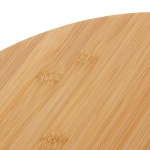 Поднос бамбук, 38.7х5.3 см, круглый, с ручками, ST01438B1
