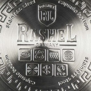 Чайник нержавеющая сталь, 3 л, со свистком, зеркальный, с мерной шкалой, RasheL, М-7193, индукция, серебристый