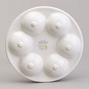 Блюдо керамика, для яиц, 18х18х2.5 см, 6 ячеек, Funny hens, Lefard, 358-2292