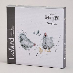 Блюдо керамика, для яиц, 18х18х2.5 см, 6 ячеек, Funny hens, Lefard, 358-2292