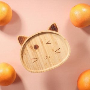 Поднос бамбук, 20х16.9х1.5 см, фигурный, Vetta, 883-133