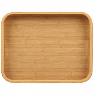 Поднос бамбук, 45.5х35.5х5 см, прямоугольный, с ручками, ST32145B