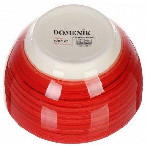Салатник керамика, круглый, 14х8 см, Scarlet, Domenik, DMD004