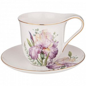Чайная пара фарфор, 2 предмета, на 1 персону, 275 мл, Lefard, Irises, 590-479, подарочная упаковка