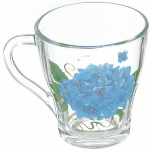 Кружка стекло, 250 мл, Грация Гортензия, ОСЗ, С1649
