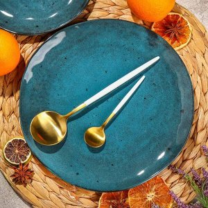 Тарелка обеденная, керамика, 26 см, круглая, Stone Turquoise, Domenik, TDP570/DMD051
