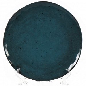 Тарелка обеденная, керамика, 26 см, круглая, Stone Turquoise, Domenik, TDP570/DMD051