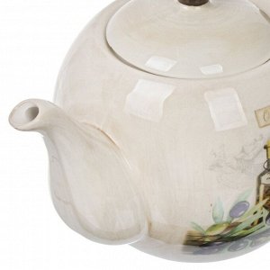 Чайник заварочный доломит, 0.95 л, Daniks, Левадия, бежевый