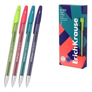Ручка гелевая R-301 Gel Stick Reef 0.5 мм черная 63137 ErichKrause