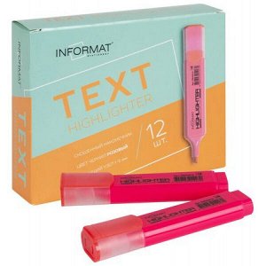 Текстовыделитель плоский 1-4мм розовый FMSH01P inФОРМАТ