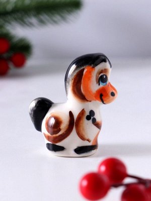 Фигурка фарфор гжель «Конь Агат» 6.5x5.5x2.5 см, цветной