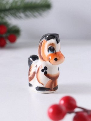 Фигурка фарфор гжель «Конь Агат» 6.5x5.5x2.5 см, цветной