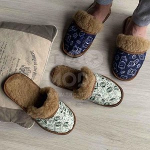 Тапочки мужские из овечьей шерсти